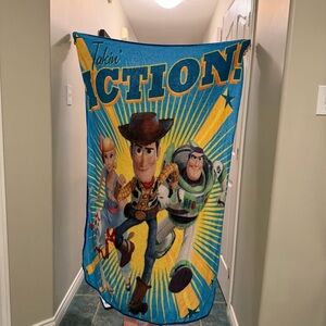 Disney Pixar Toy Story Fleece Blanket Throw 40x60 | Woody Buzz Bo Peep Forky